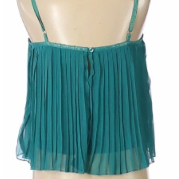 ROXY Mermaid Teal ACCORDIAN Babydoll TOP NWOT M - Picture 11 of 11